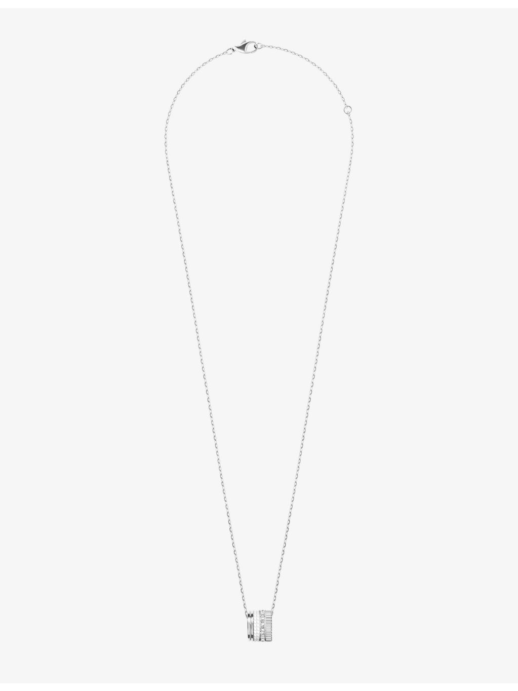 Quatre Double White Edition large 18ct white-gold, white hyceram and 0.24ct round-brilliant cut diam - 3