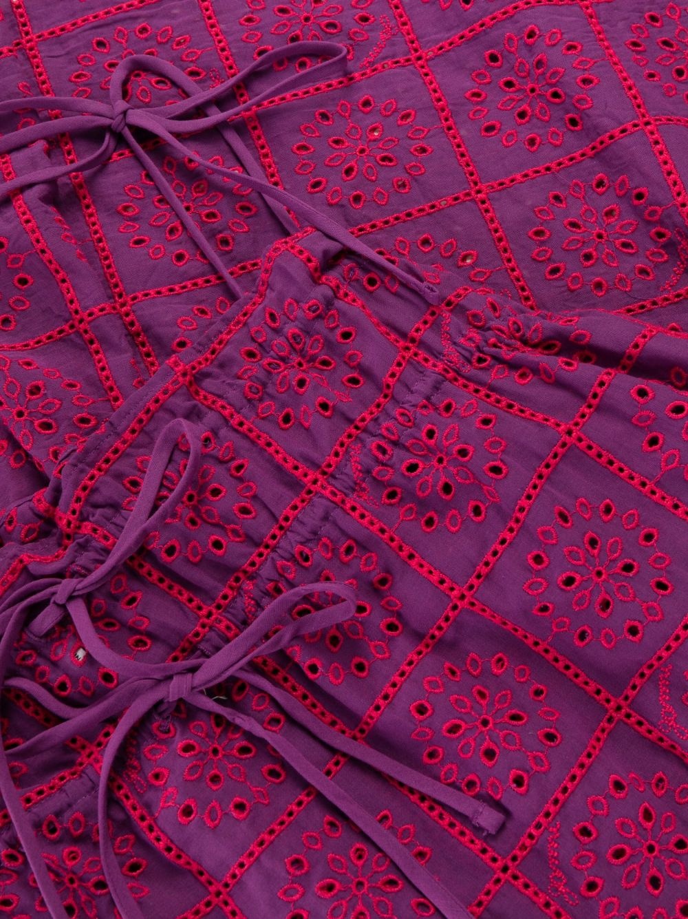 Broderie-Anglaise strap dress - 7