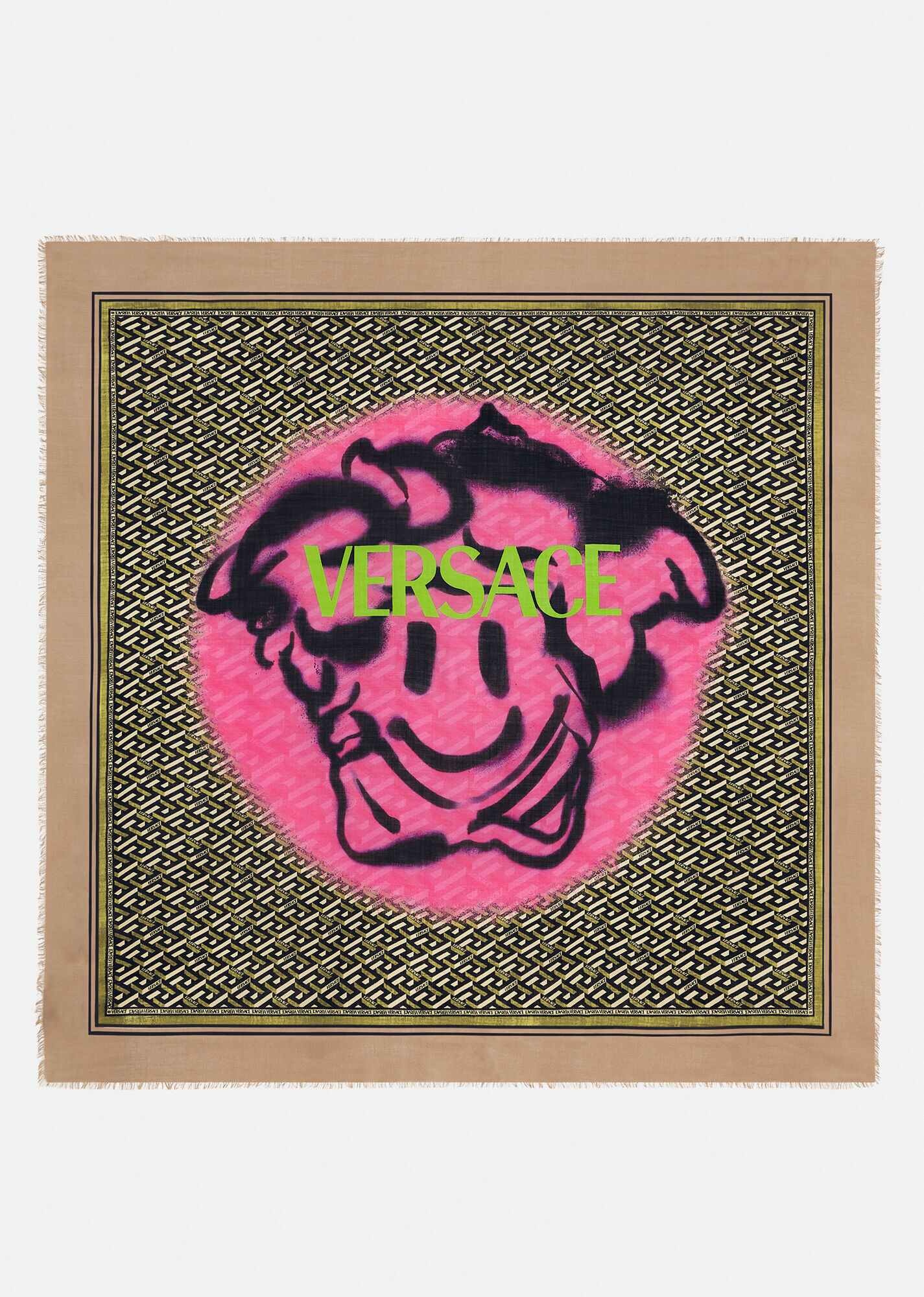 Medusa Tag Wool & Silk Shawl - 1