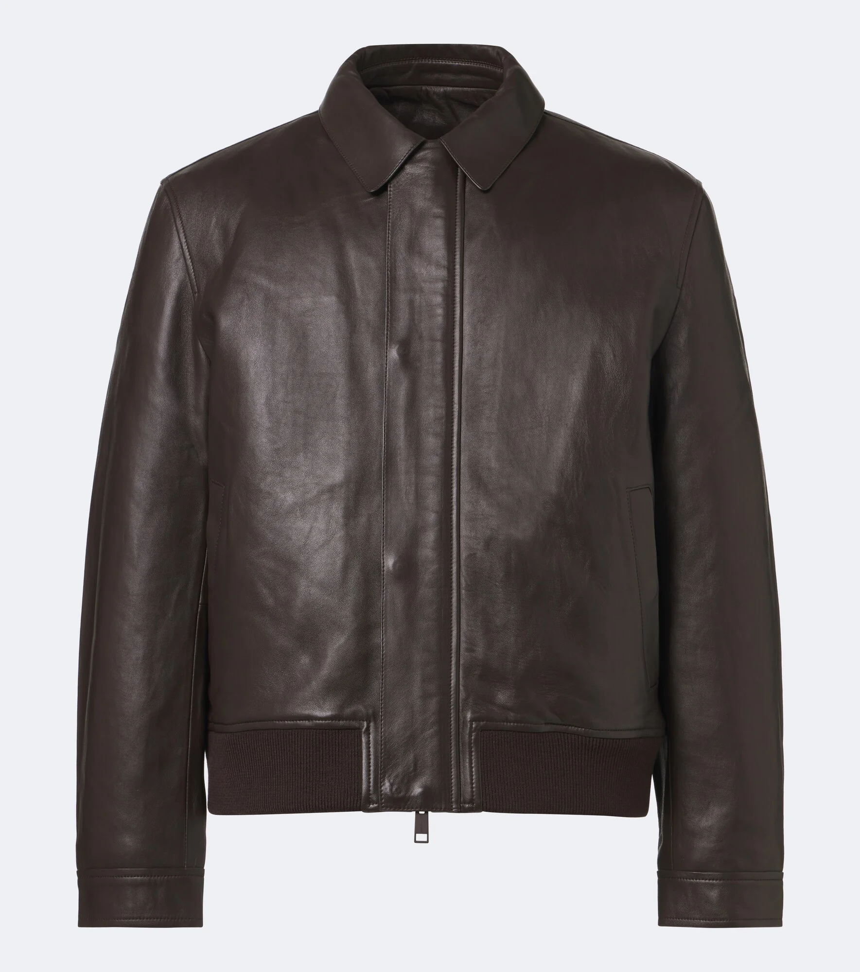 Leather blouson jacket - 1