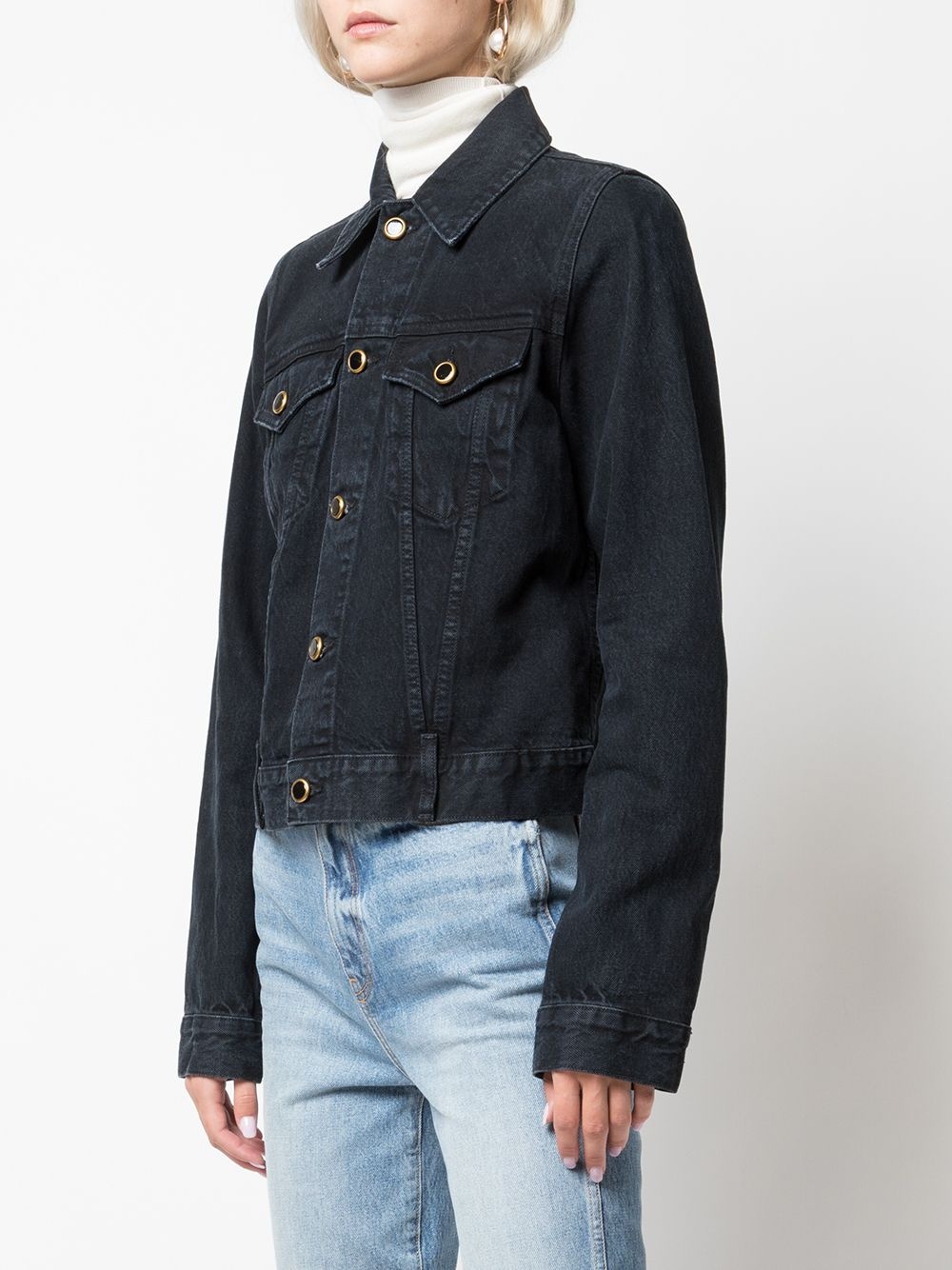 short denim jacket - 3