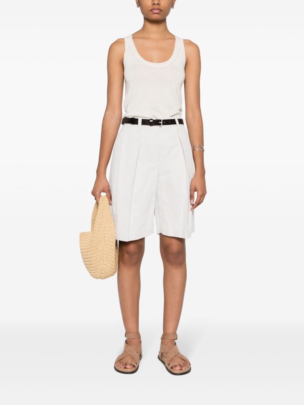 scoop-neck knitted top - 2