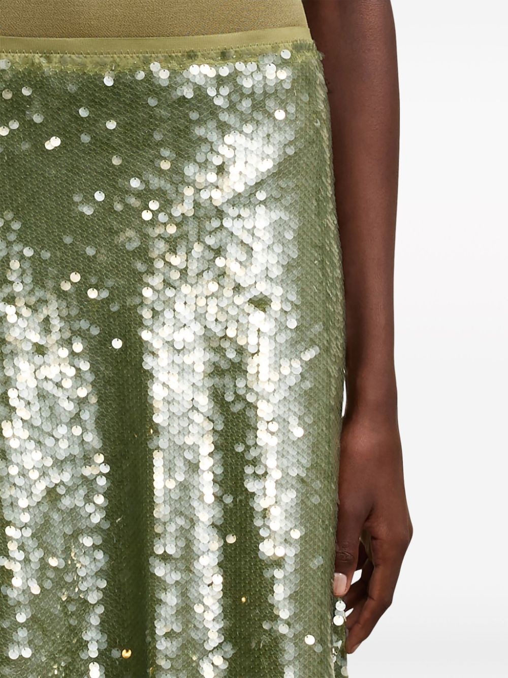 sequin-embellished midi skirt - 6