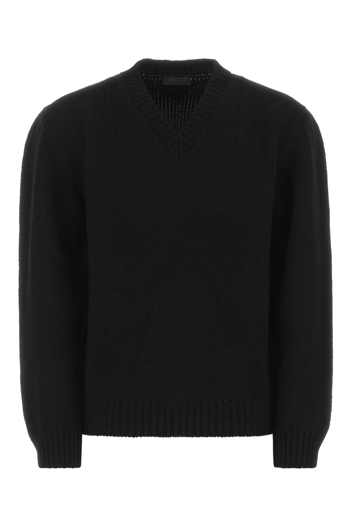 Prada Men Black Wool Sweater - 1