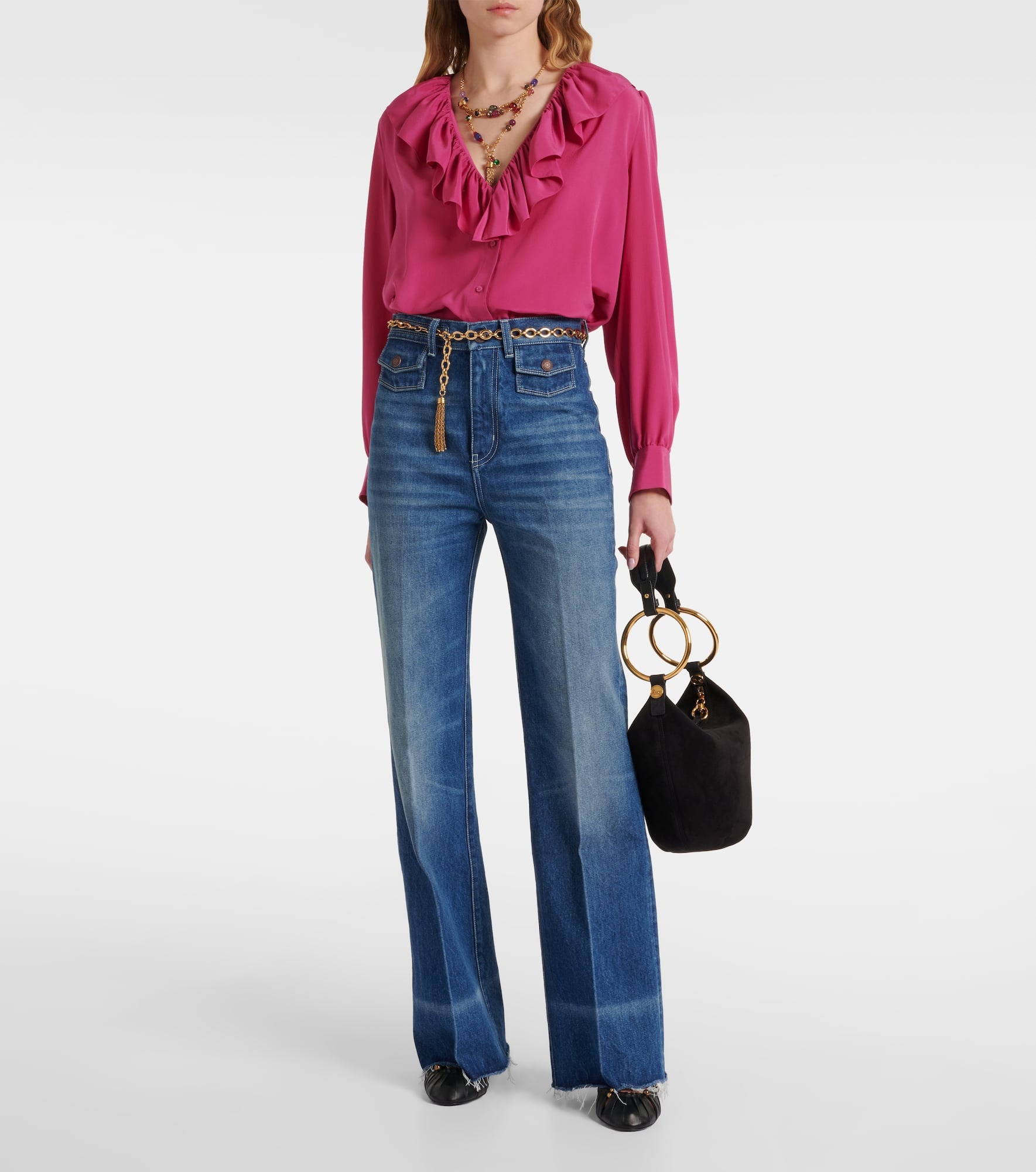 Chloé High-rise flared jeans | REVERSIBLE