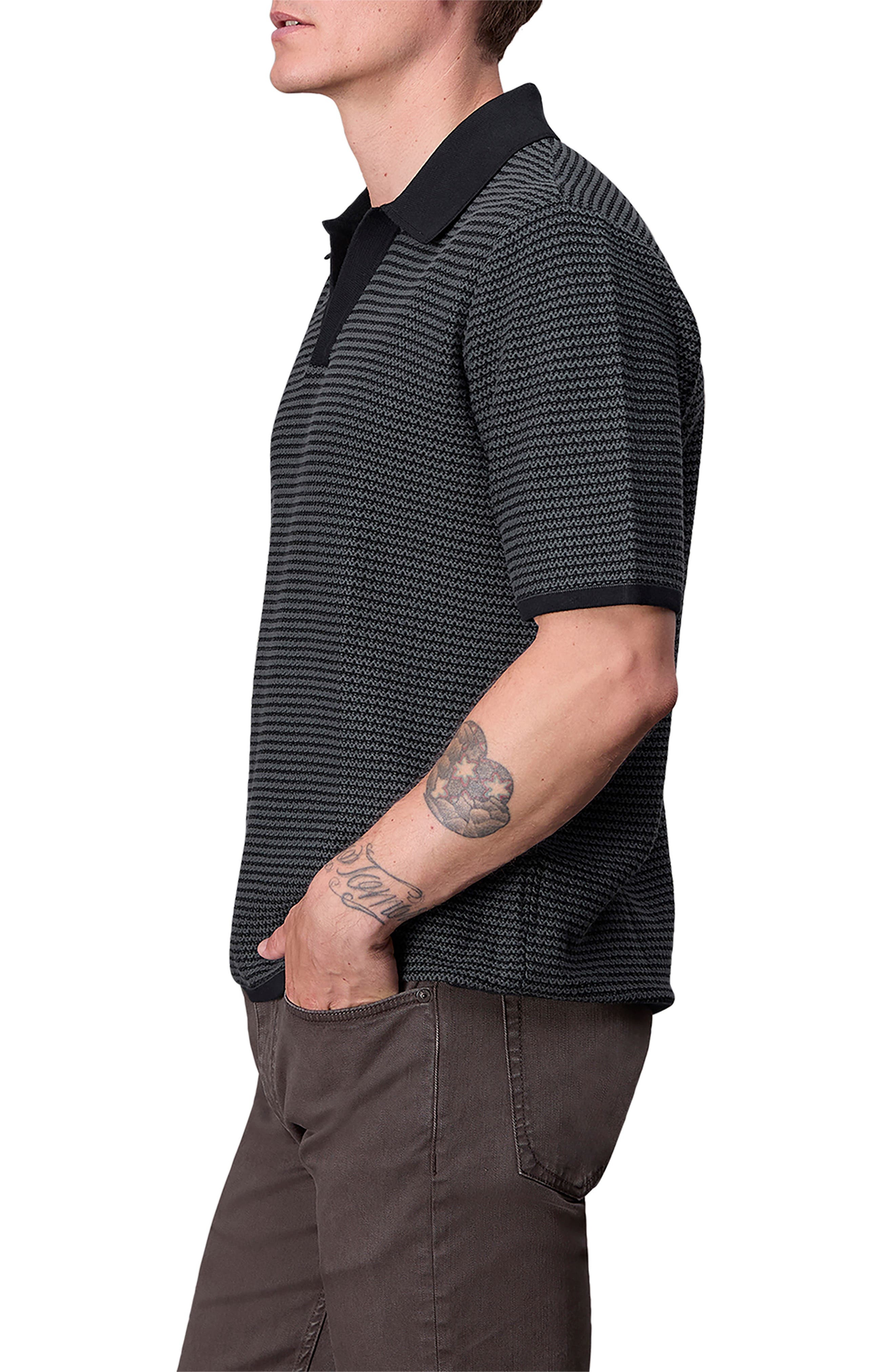 rag & bone Hayes Polo Sweater in Shark Blue at Nordstrom - 3