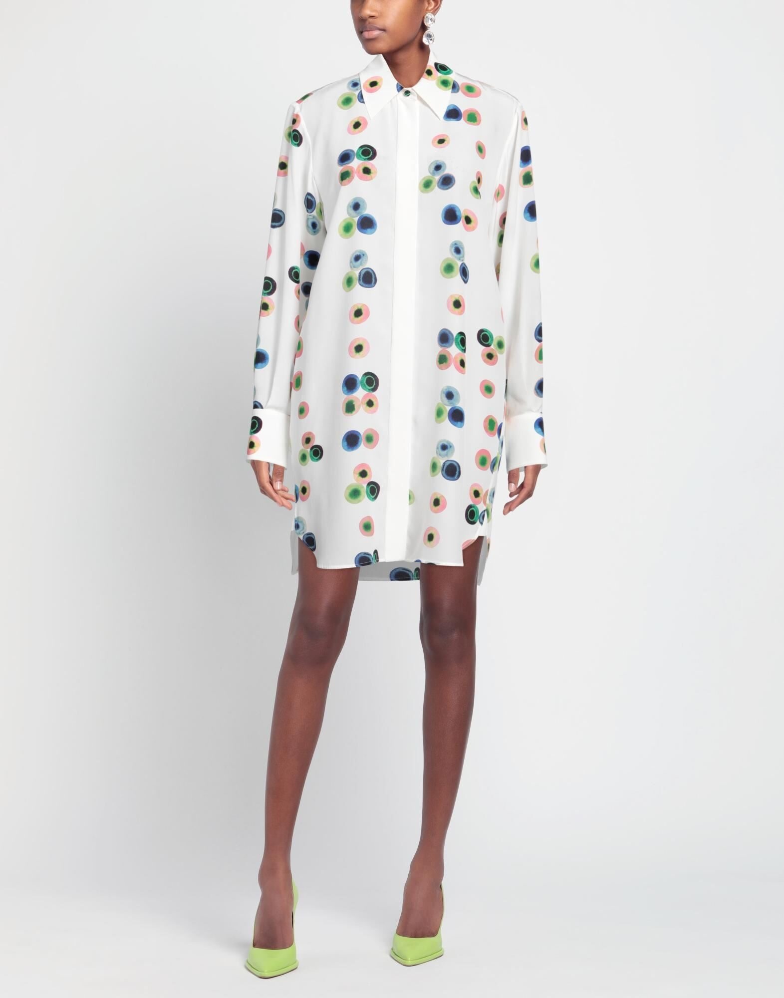 White Women's Shirt Dress - 3