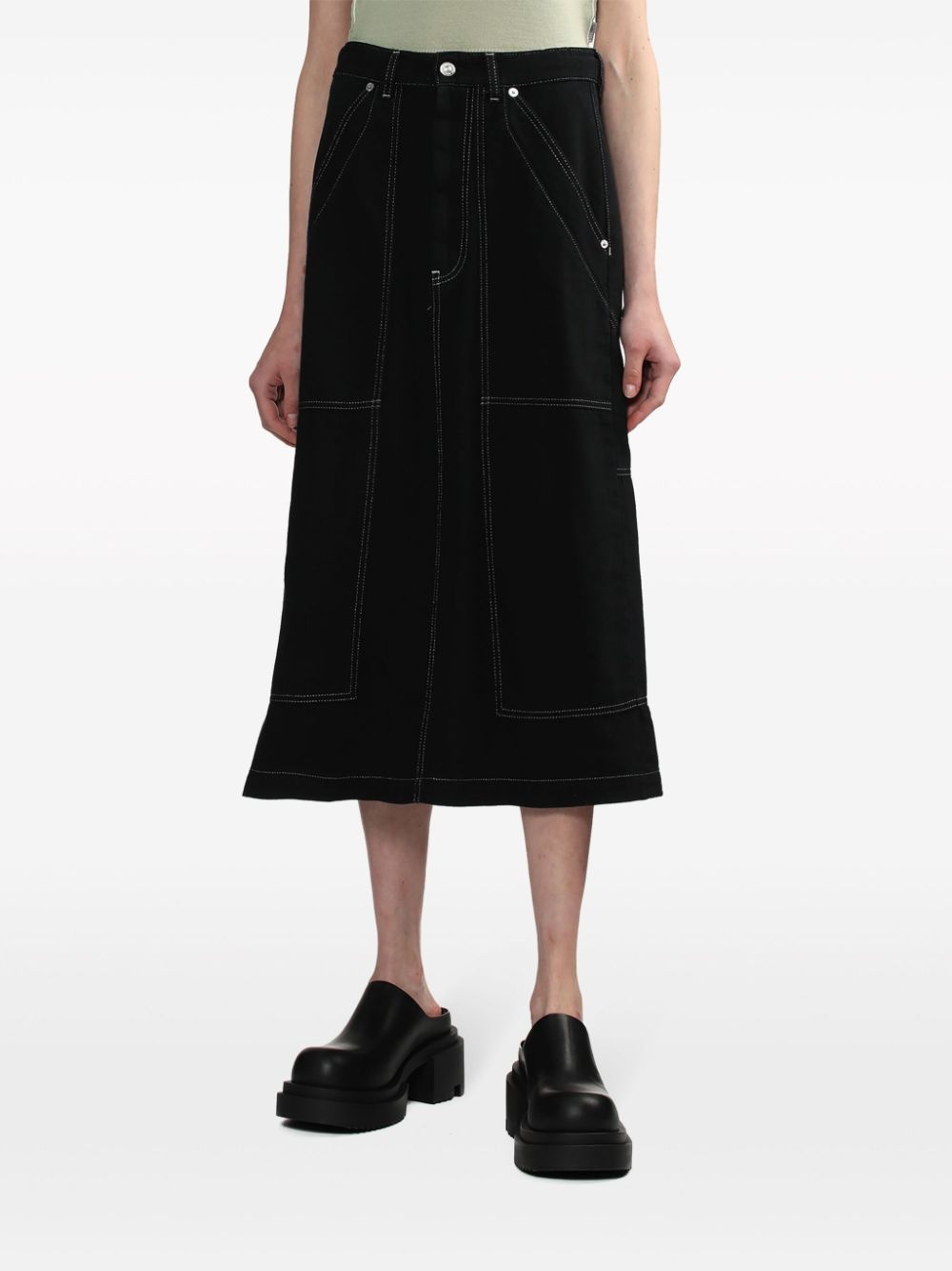 A-line denim skirt - 3