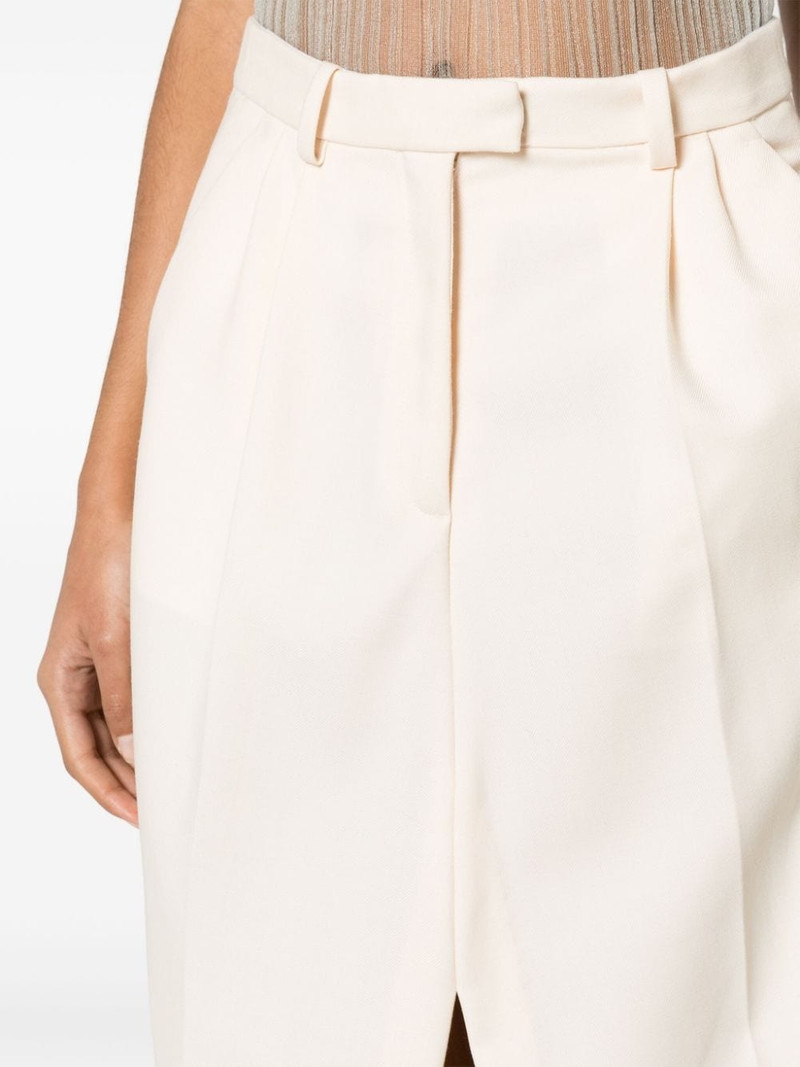 high-waist gabardine long skirt 5