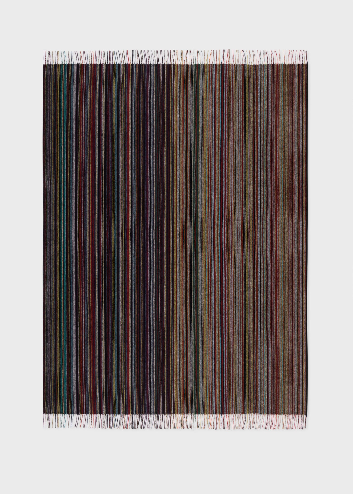 Wool-Cashmere 'Signature Stripe' Blanket - 3