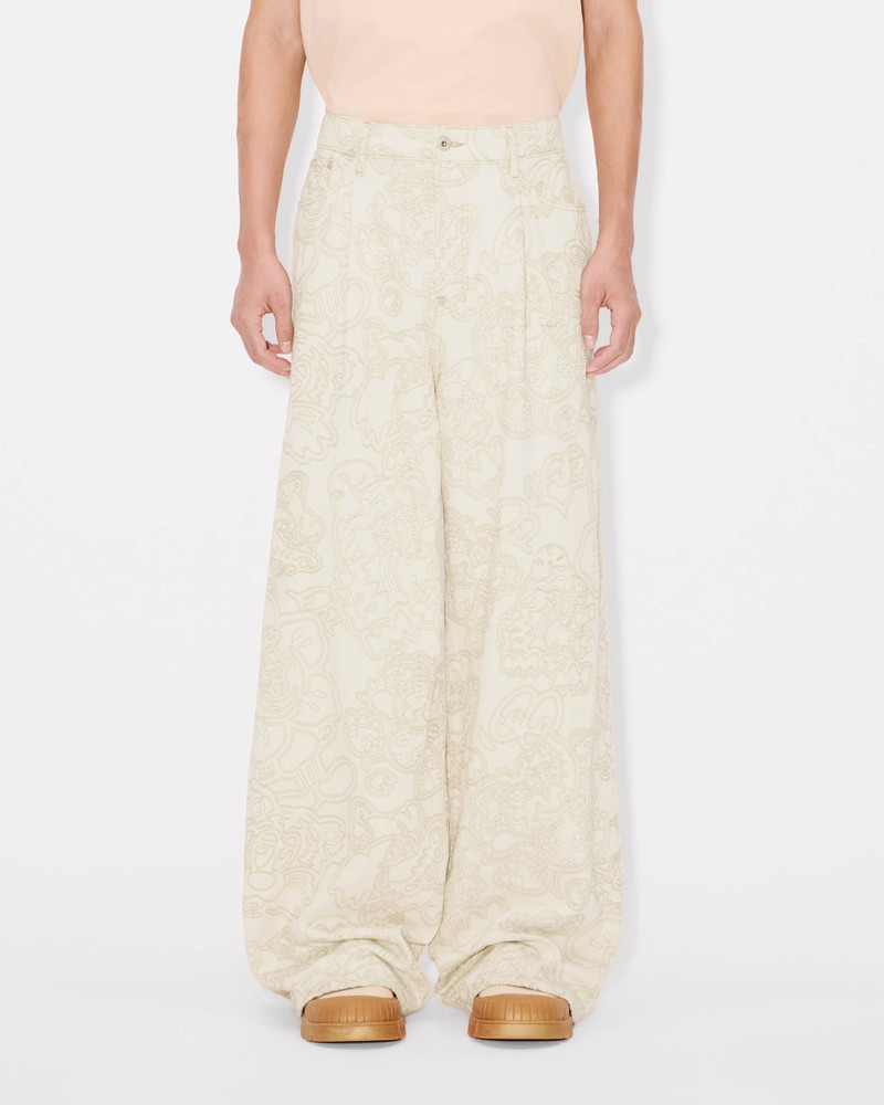 'KENZO by Verdy' embroidered buggy jeans in japanese denim 3