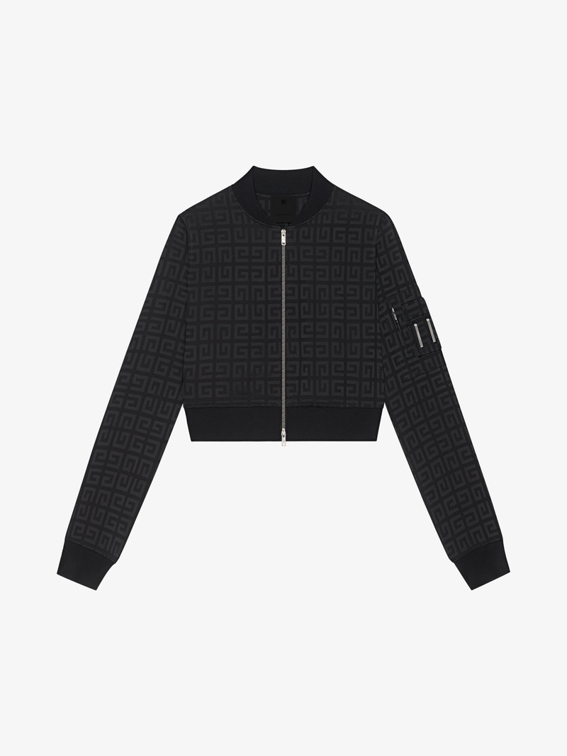 CROPPED BOMBER JACKET IN 4G JACQUARD 1
