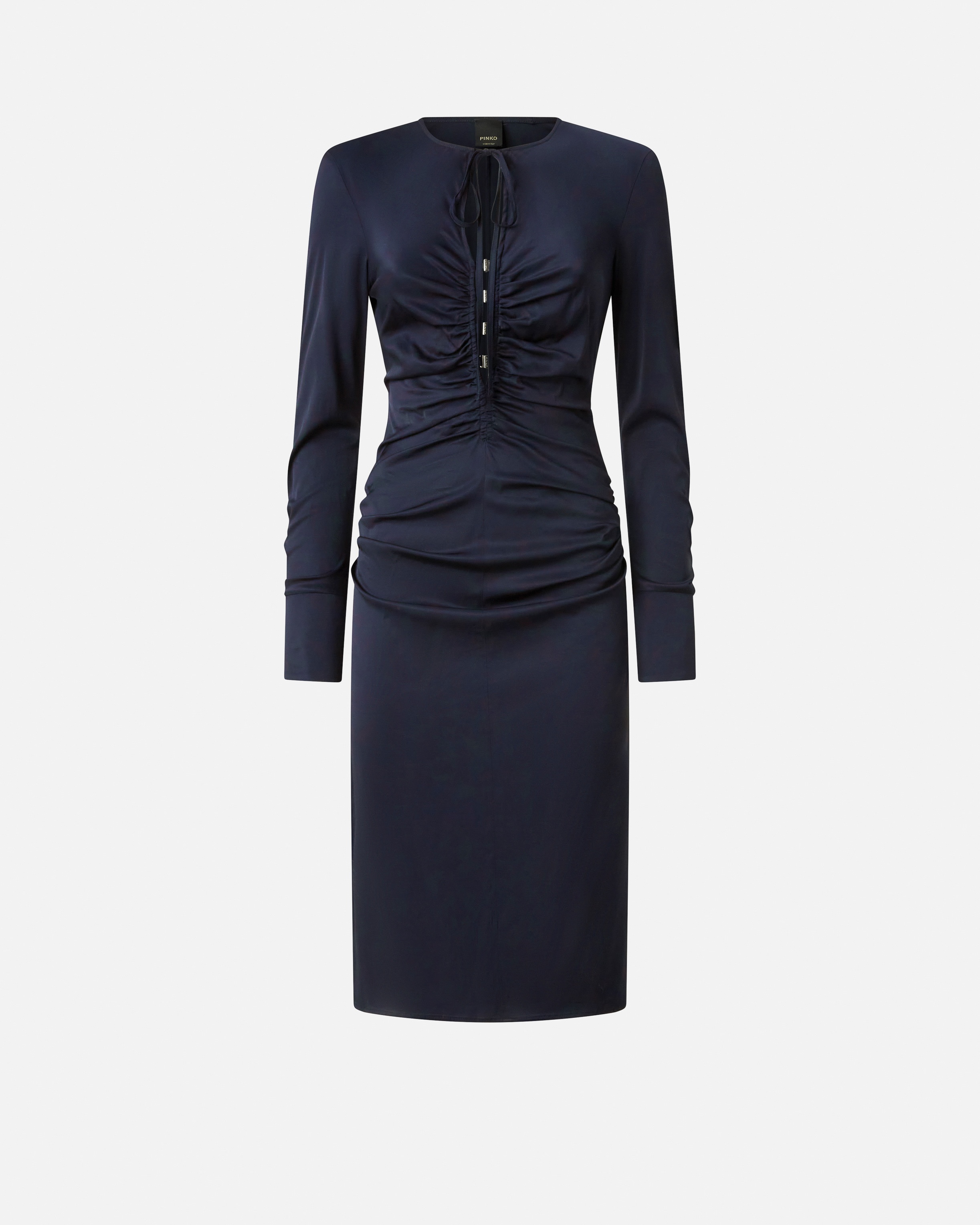 MIDI DRESS WITH METAL HOOKS - 1