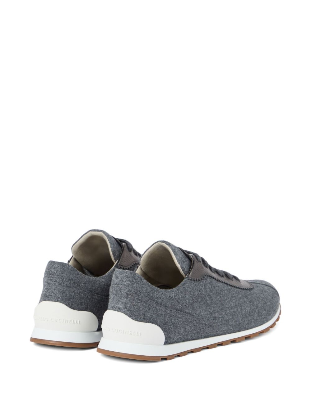 wool leather sneakers - 3