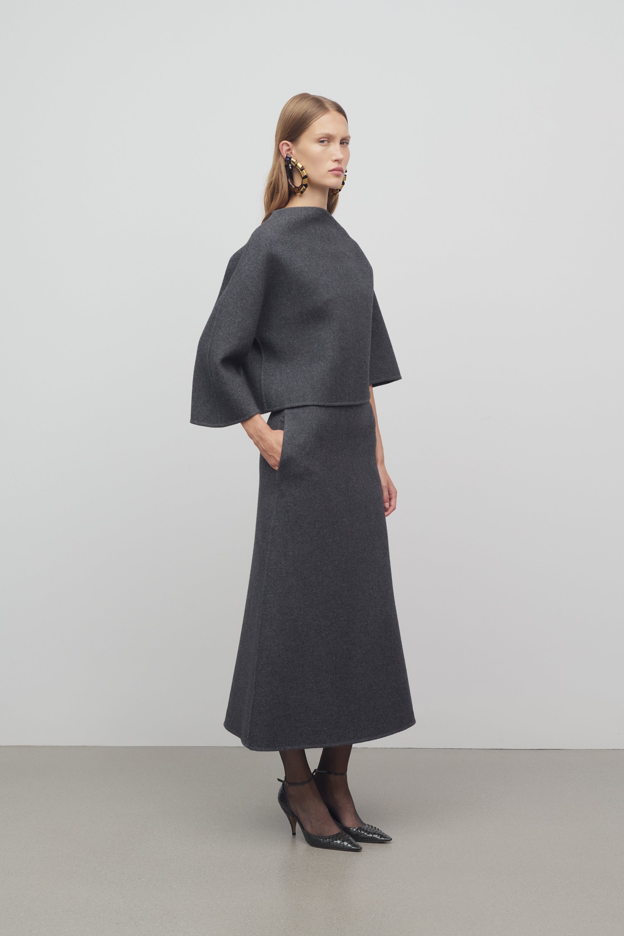 Lison Skirt in Wool and Nylon - 4