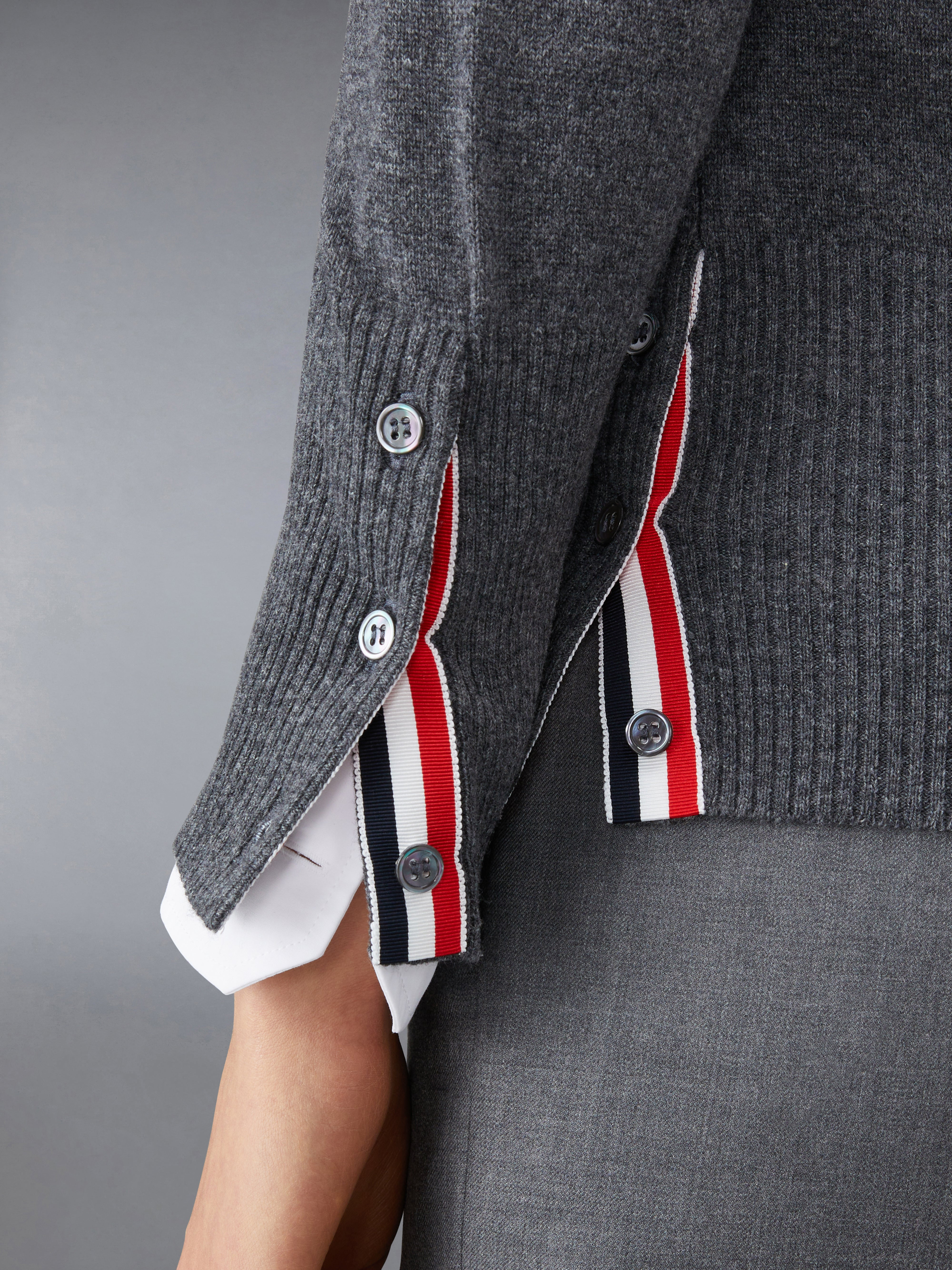 CASHMERE 4-BAR CLASSIC CREW NECK PULLOVER - 4