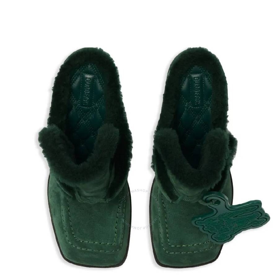 Burberry Highland Equestrian Knight Motif Suede Mules - 4