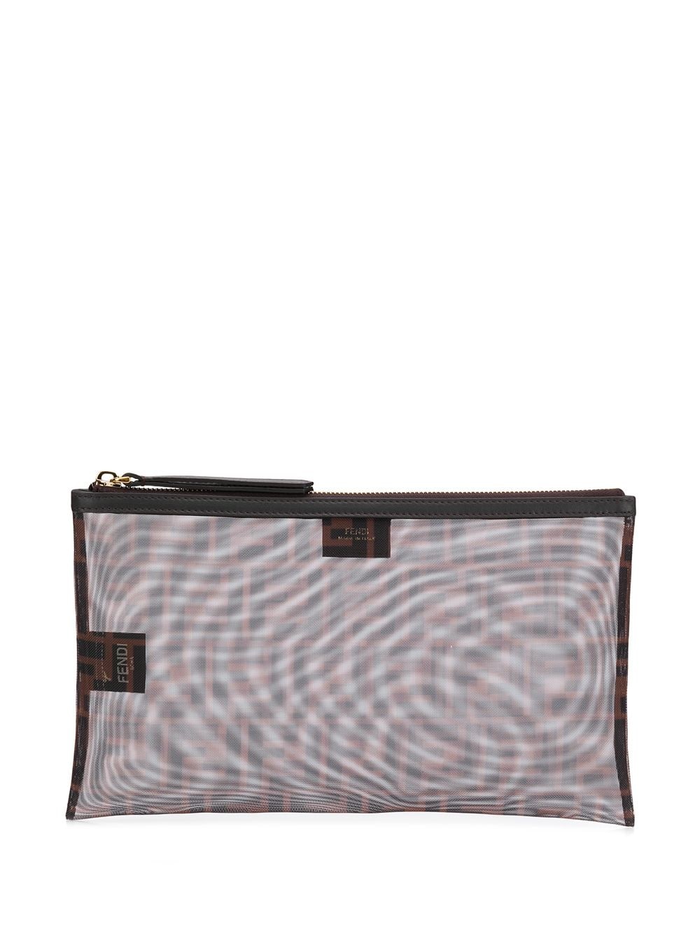 two-toned FF motif clutch - 1