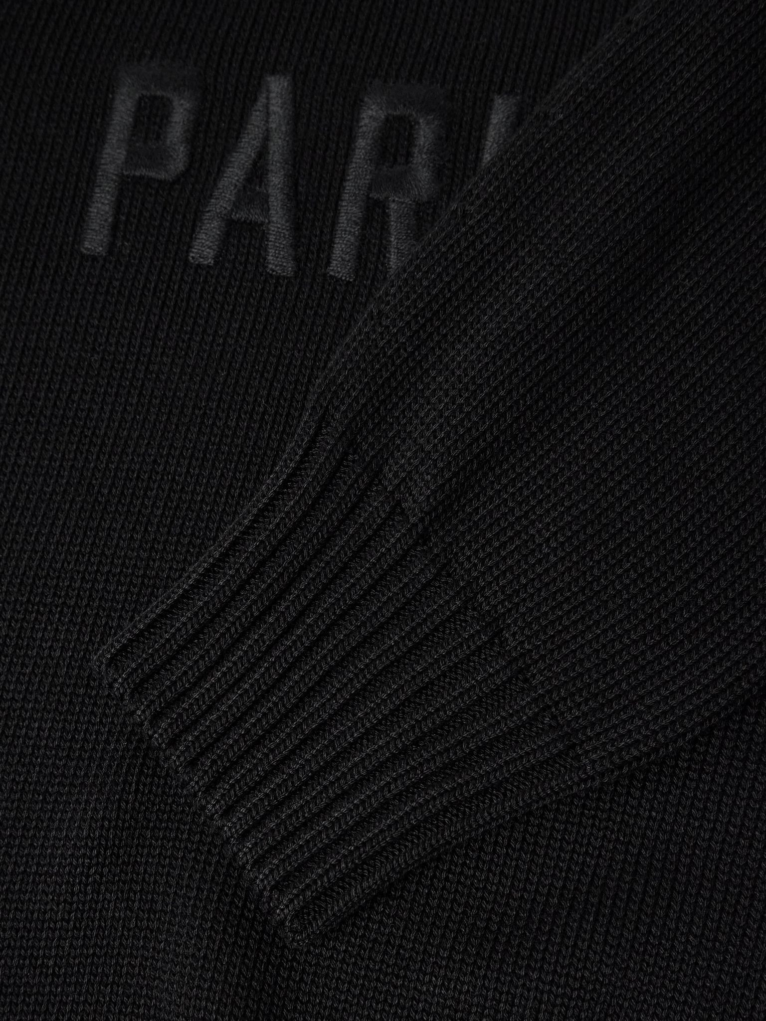 Logo-Embroidered Cotton Sweater Black - 5