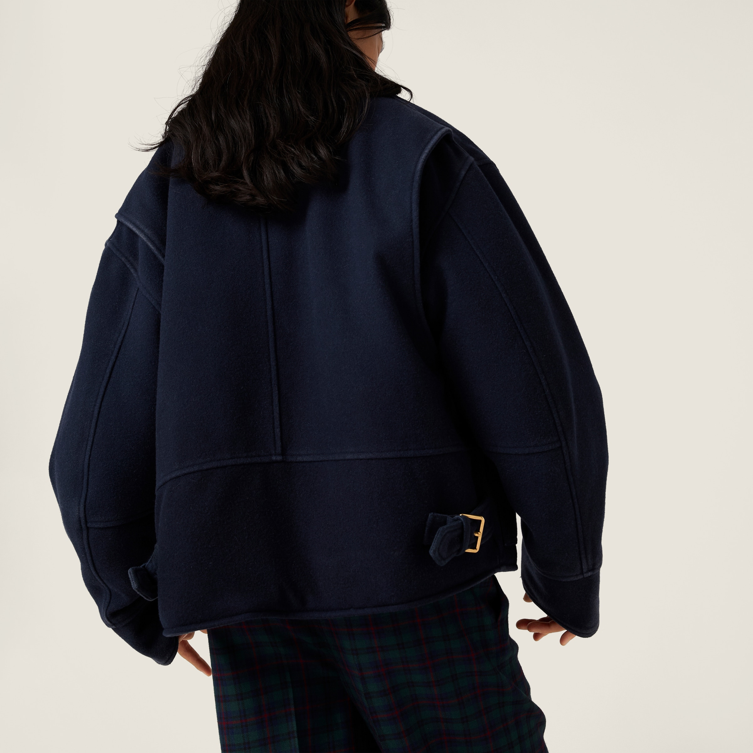 Washed wool cloth blouson jacket - 5