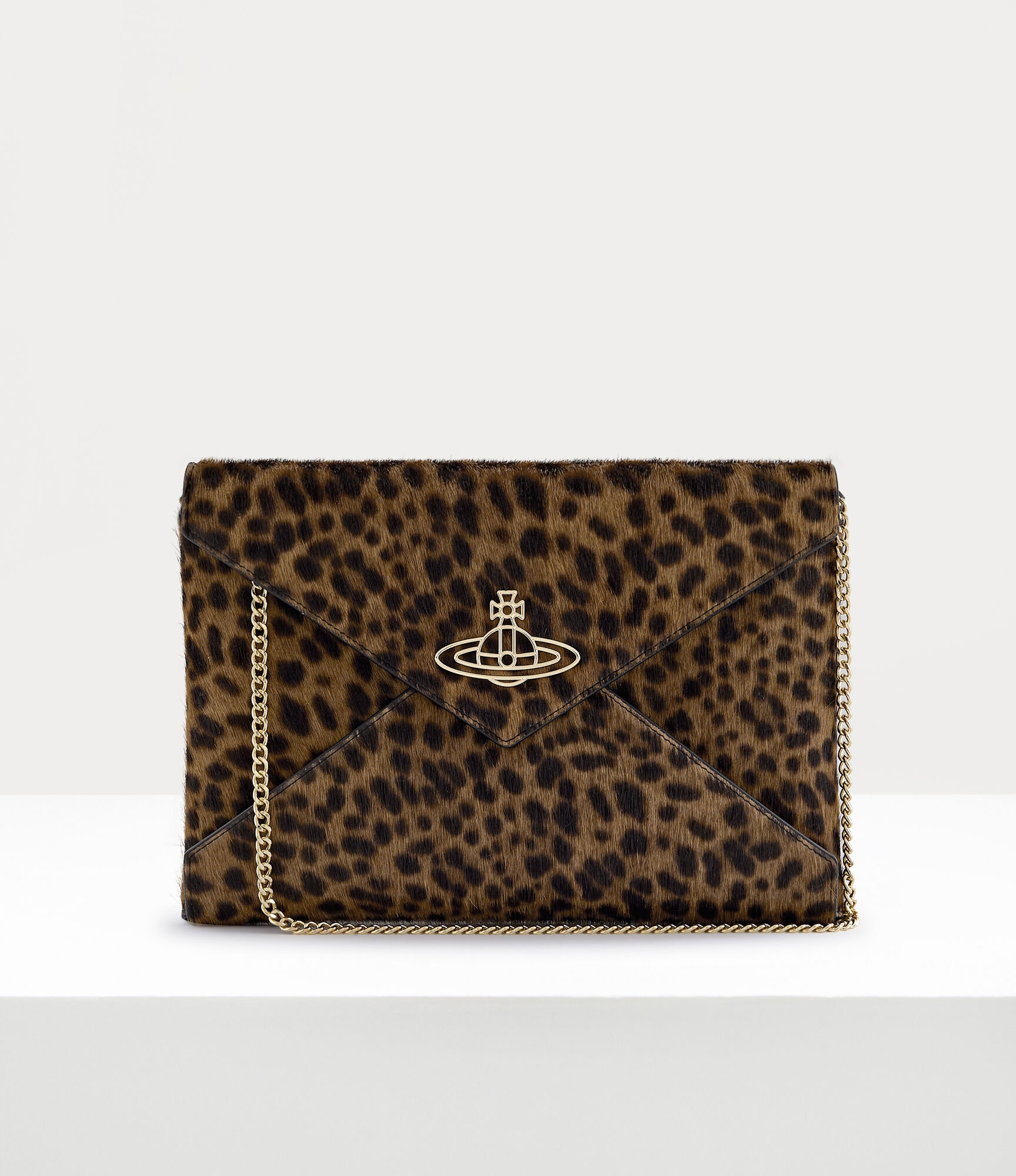 LEOPARD THIN LINE ORB ENVELOPE CLUTCH - 1