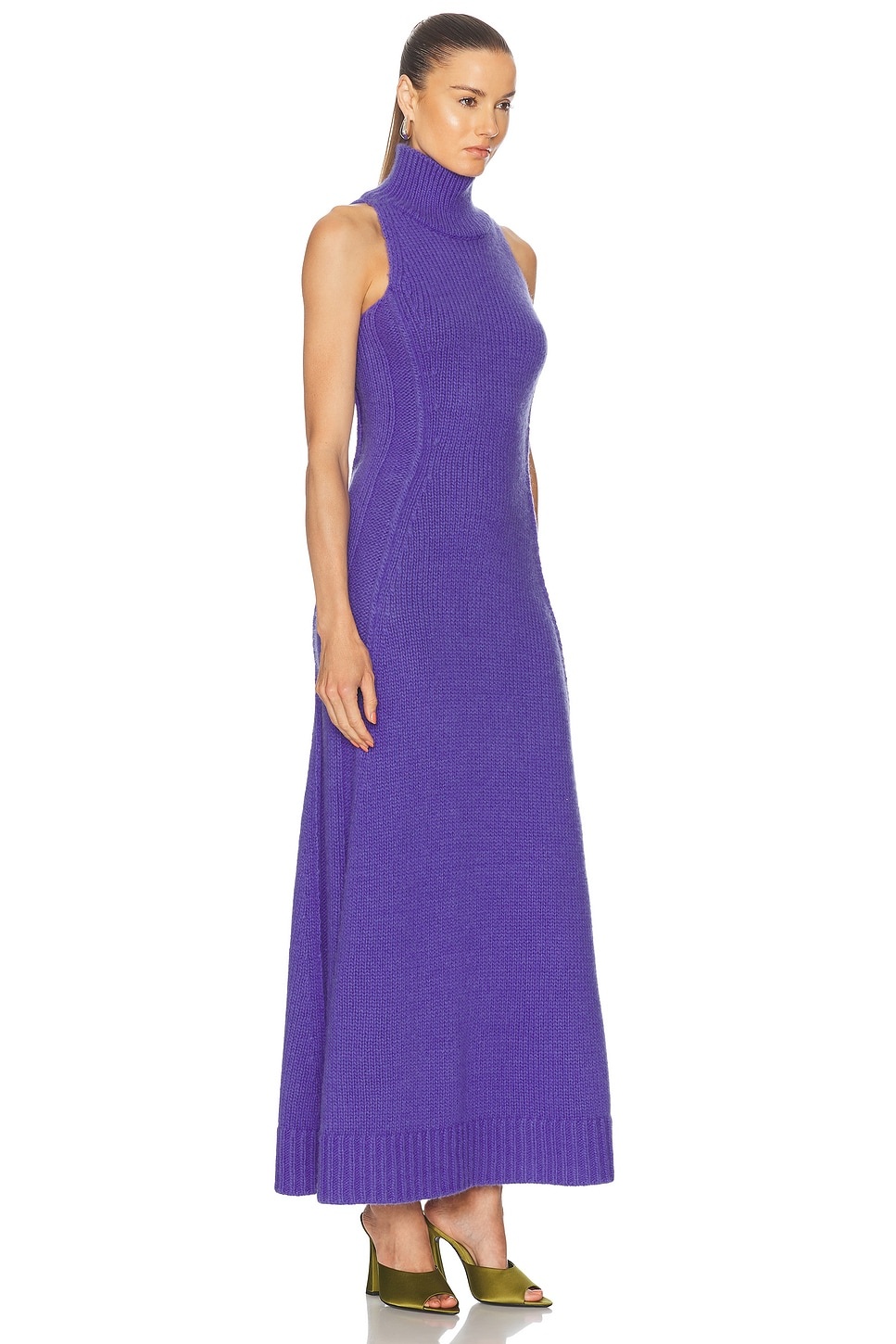 Mock Neck Maxi Dress - 2
