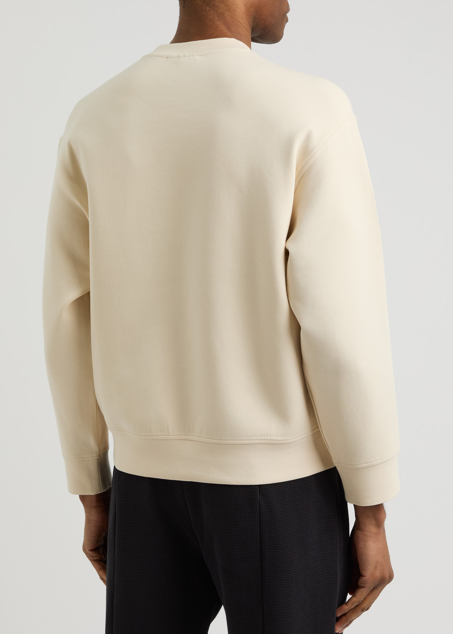 Emporio Armani Logo-embroidered Cotton-blend Sweatshirt - 3