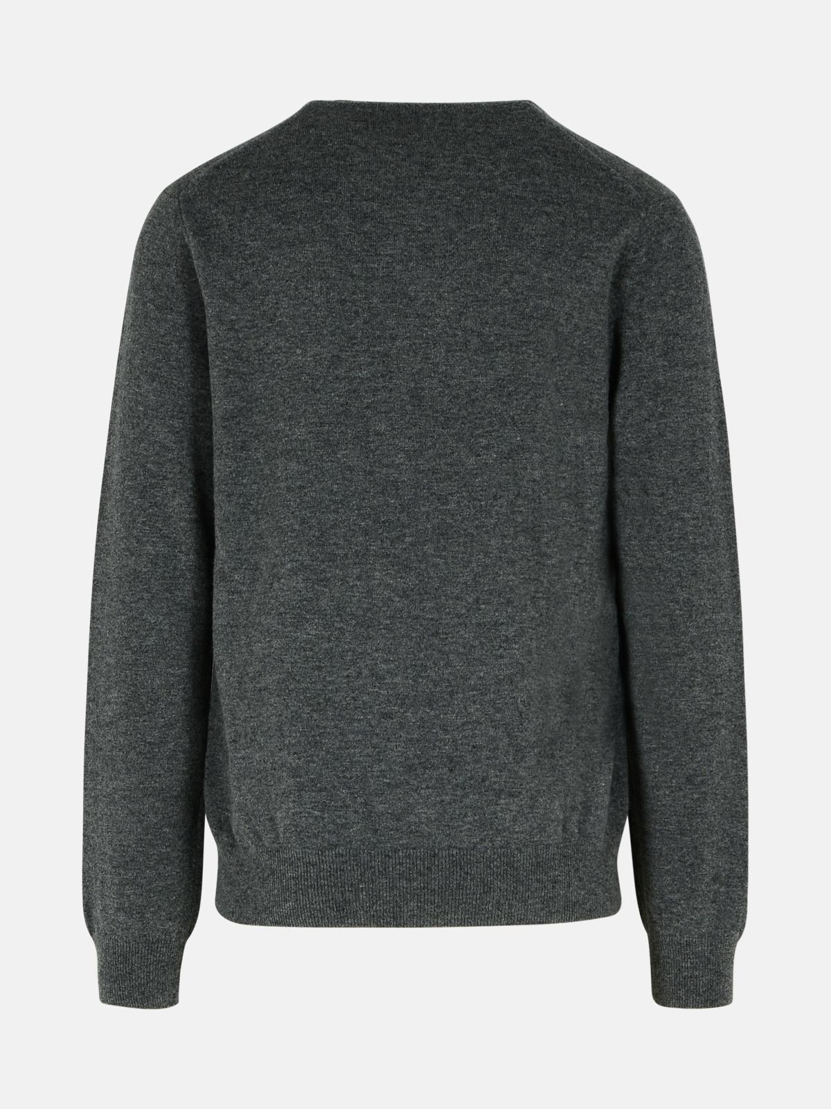 DARK GREY WOOL SWEATER - 3