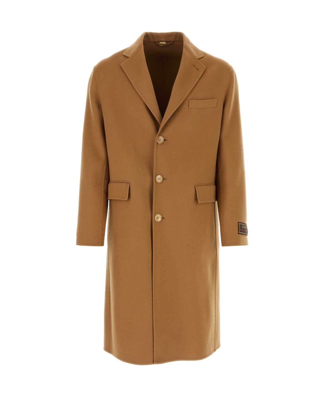 Camel Wool Blend Coat - 1