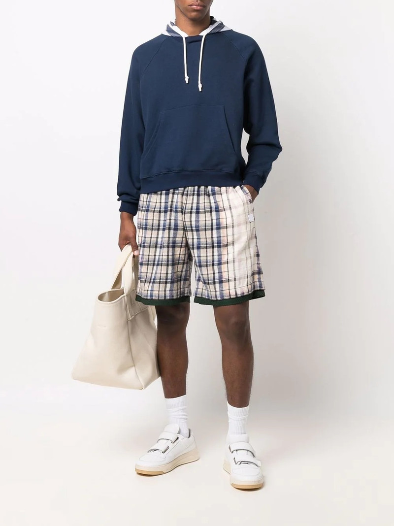 SUNNEI stripe-print cotton hoodie outlook