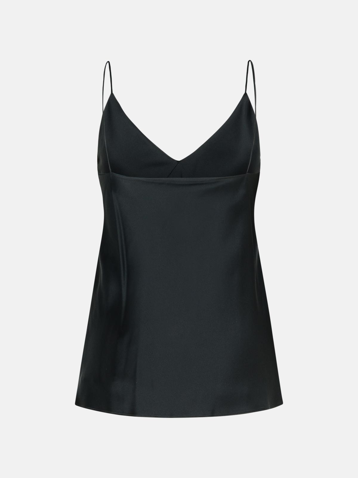 'METELLO' BLACK SILK TOP - 3