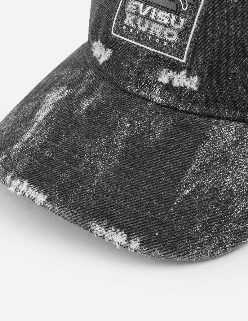 EVISUKURO Label Washed Cap 8