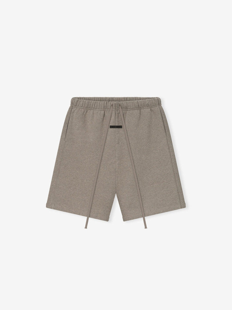 Relaxed Fleece Sweatshort With Piping - 1
