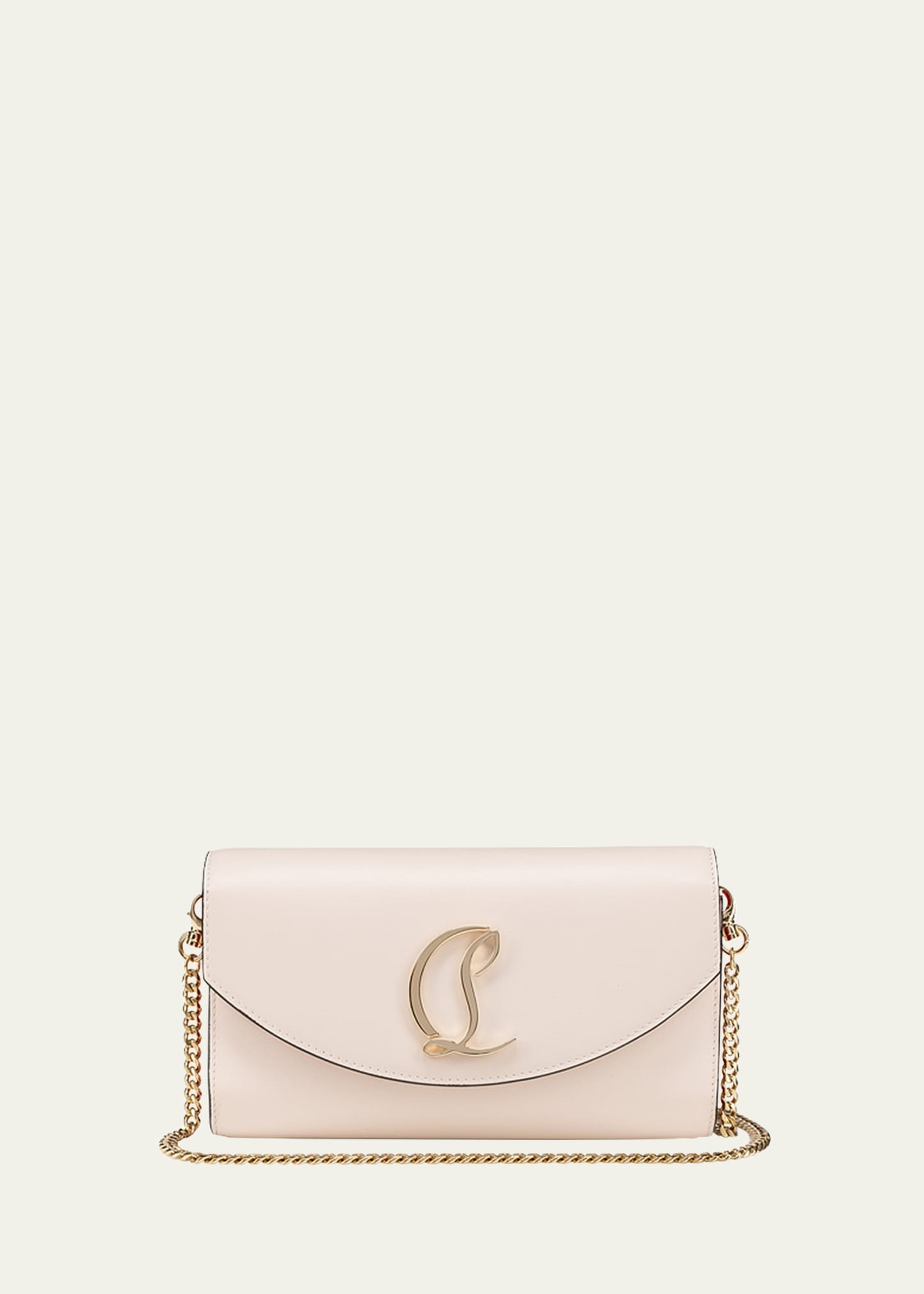 Loubi54 Envelope Flap Leather Wallet on Chain - 1