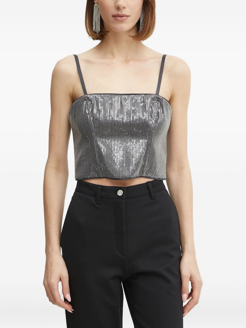sequin-embellished corset top 1