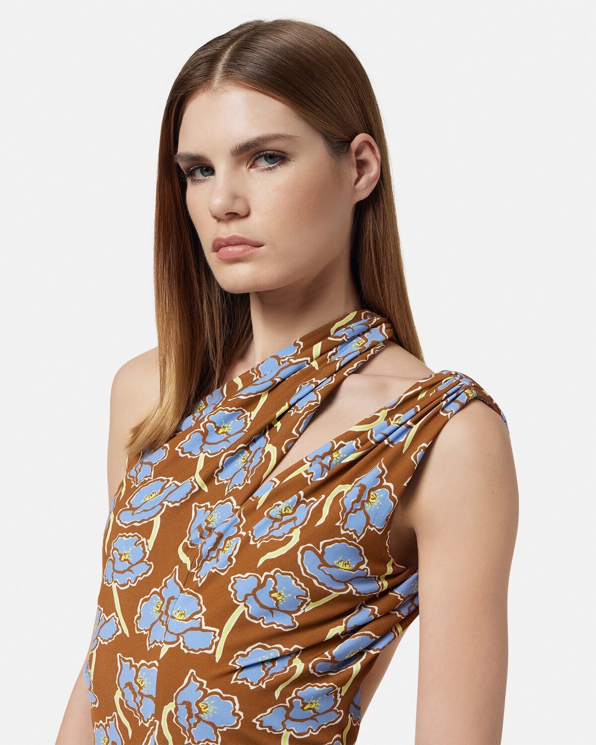 Poppies One-Shoulder Midi Dress - 3