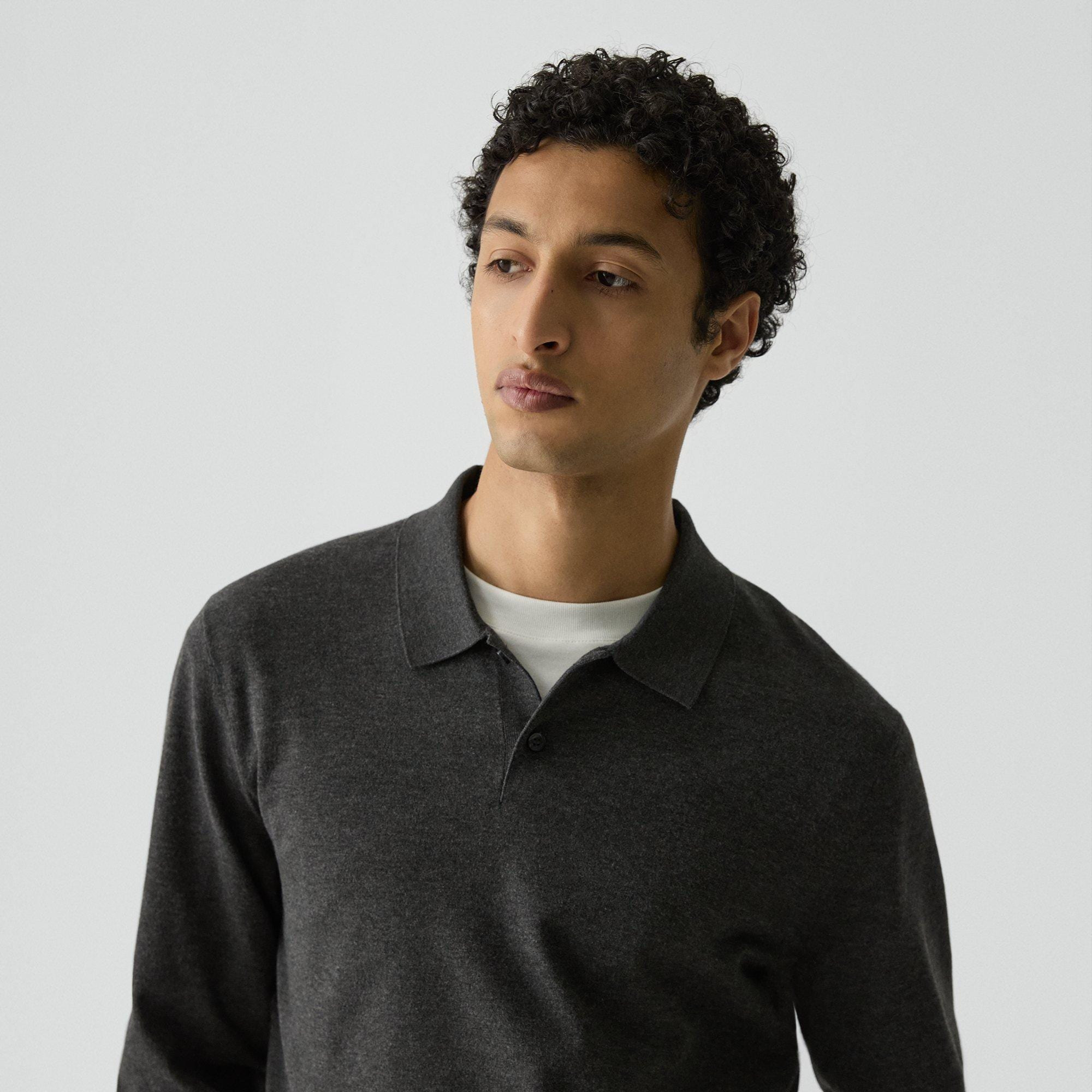 Goris Long-Sleeve Polo Shirt in Light Bilen - 5