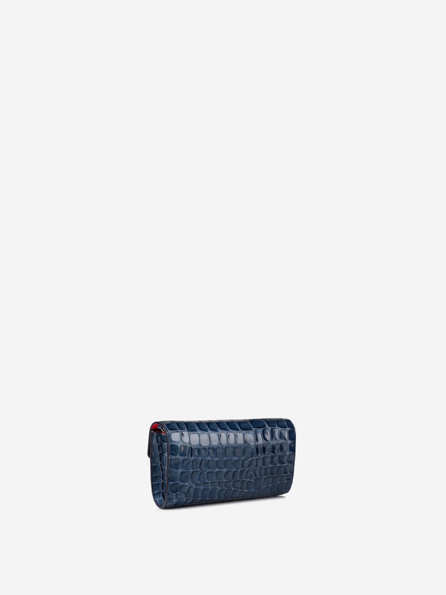 CROCODILE EFFECT LEATHER CLUTCH - 4