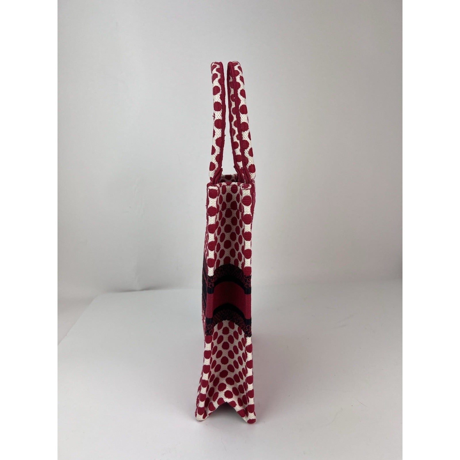 Christian Dior Canvas Dior Amour Dots Vertical Book Tote - 4