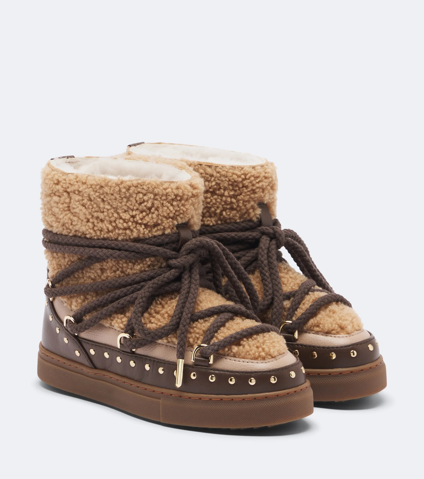 Curly Rock studded shearling snow boots - 1