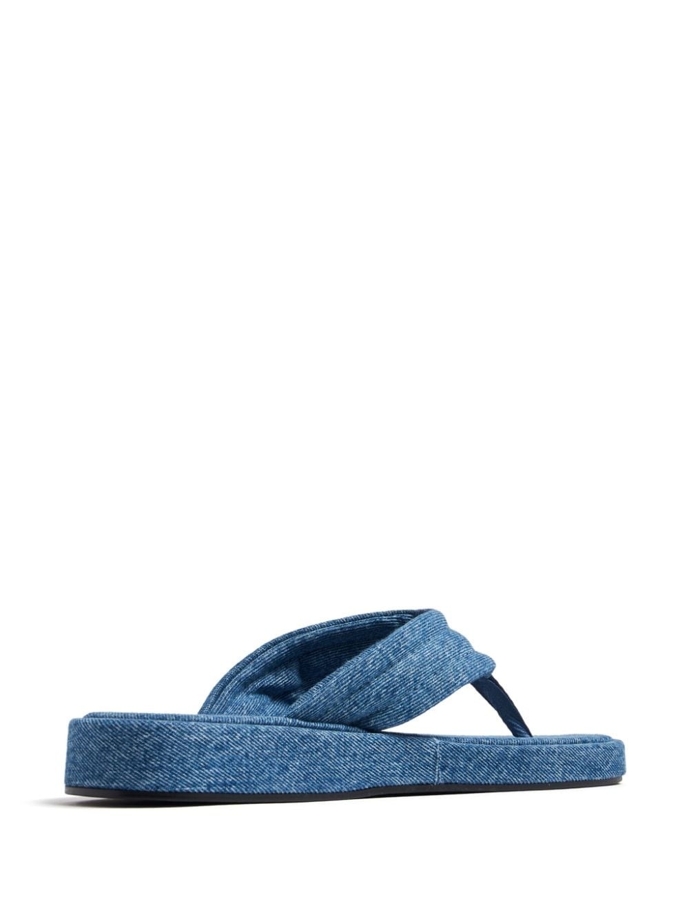 logo-appliquÃ© denim flip-flops - 3