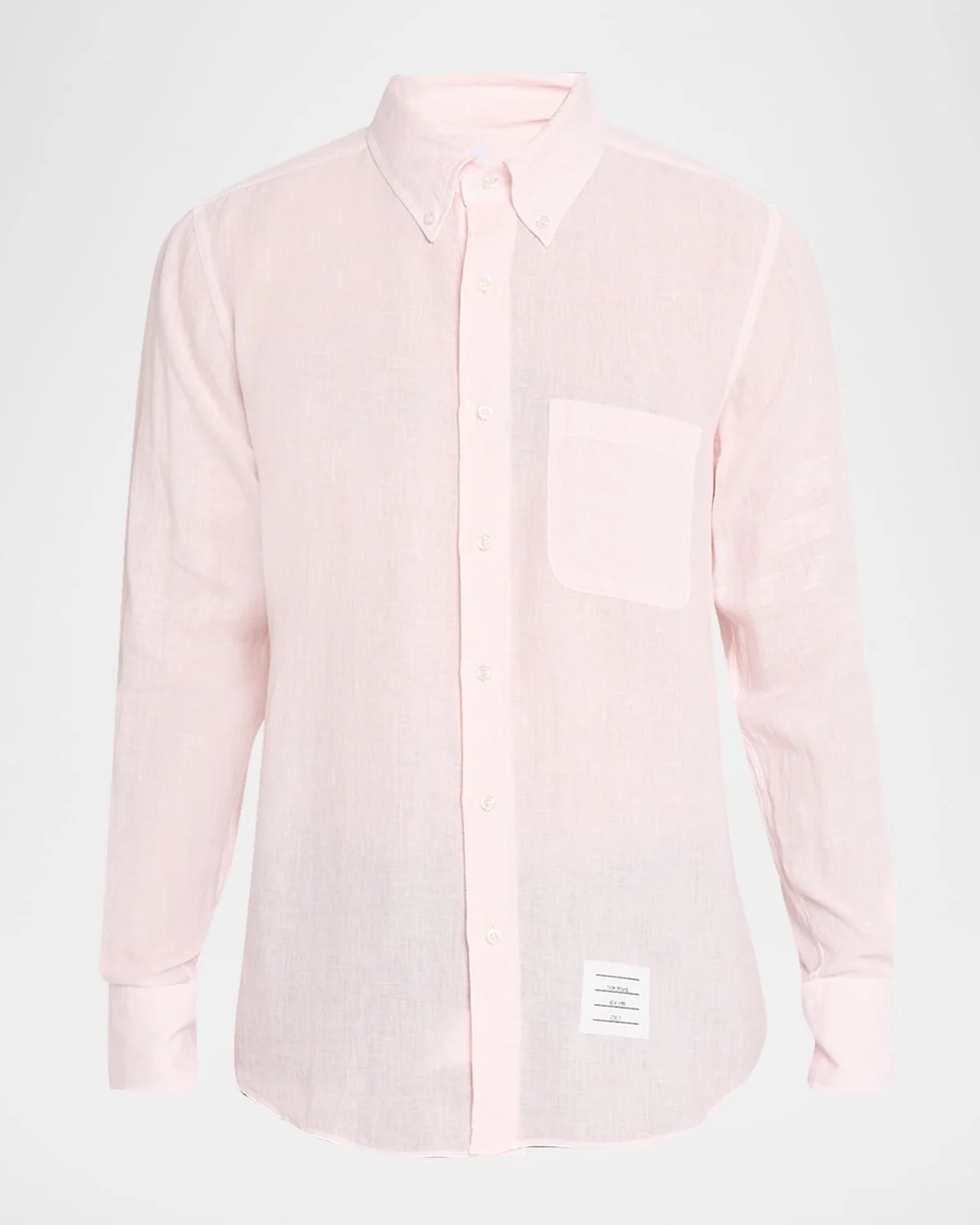 Men's Linen Garment Dyed Button-Down Shirt - 1