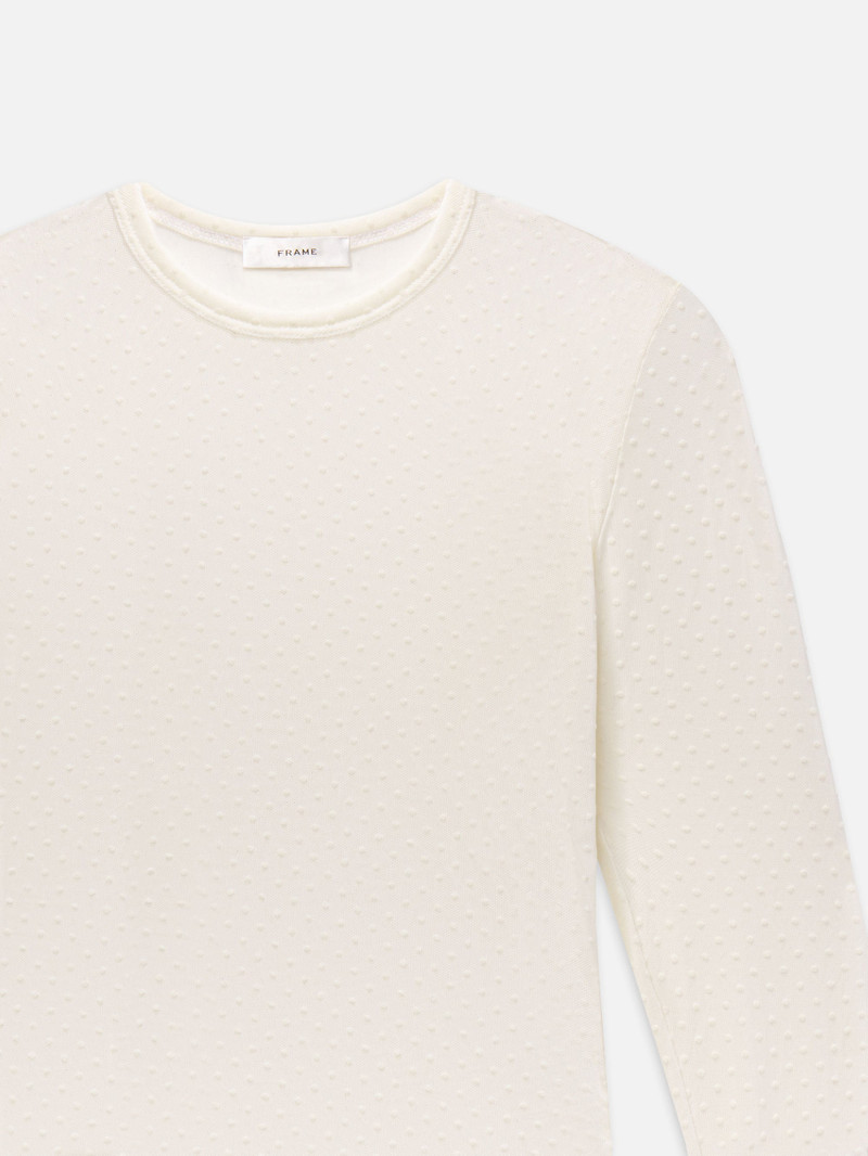FRAME The Mesh Polka Dot Top outlook