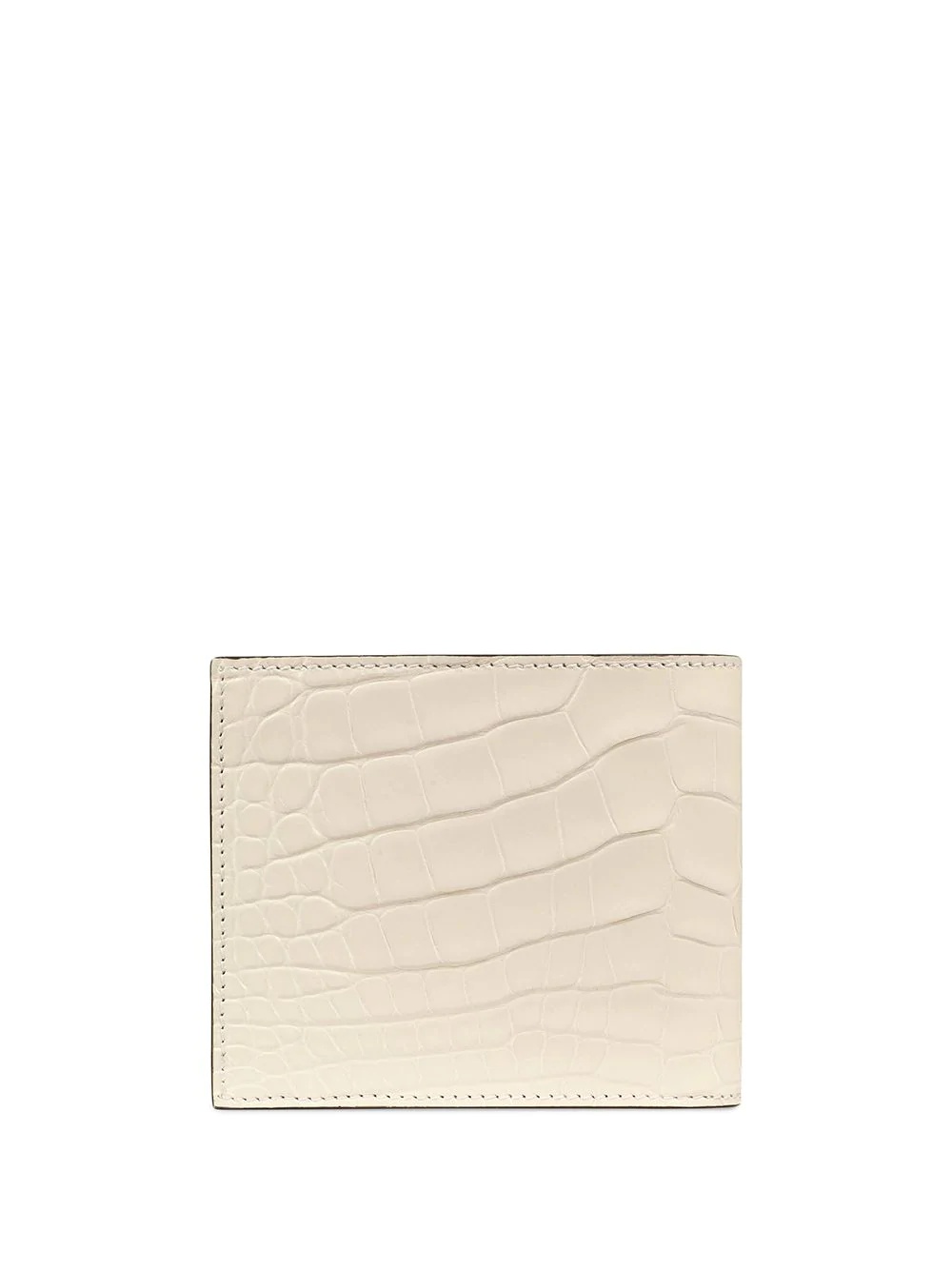 crocodile leather bi-fold wallet - 2