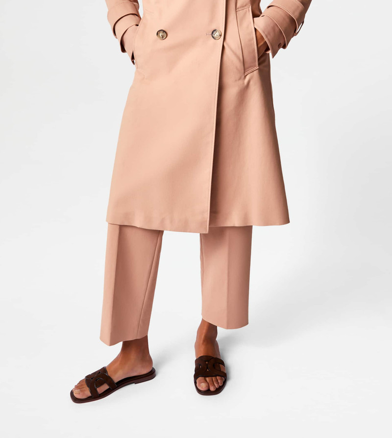 Tod's SANDALS IN SUEDE - BROWN outlook