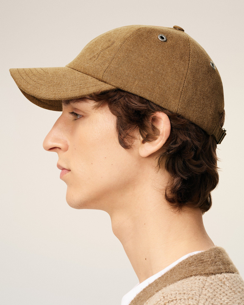 BROWN COTTON EMBOSSED AMI DE COEUR CAP 5