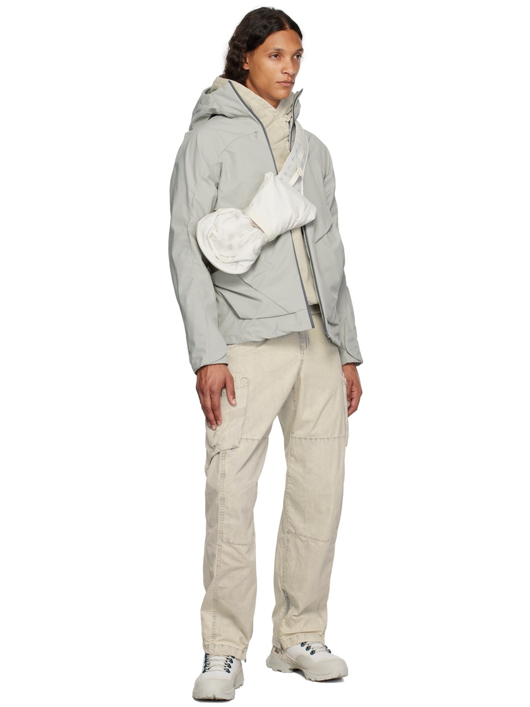 HYEIN SEO Gray Tuck Jacket | REVERSIBLE