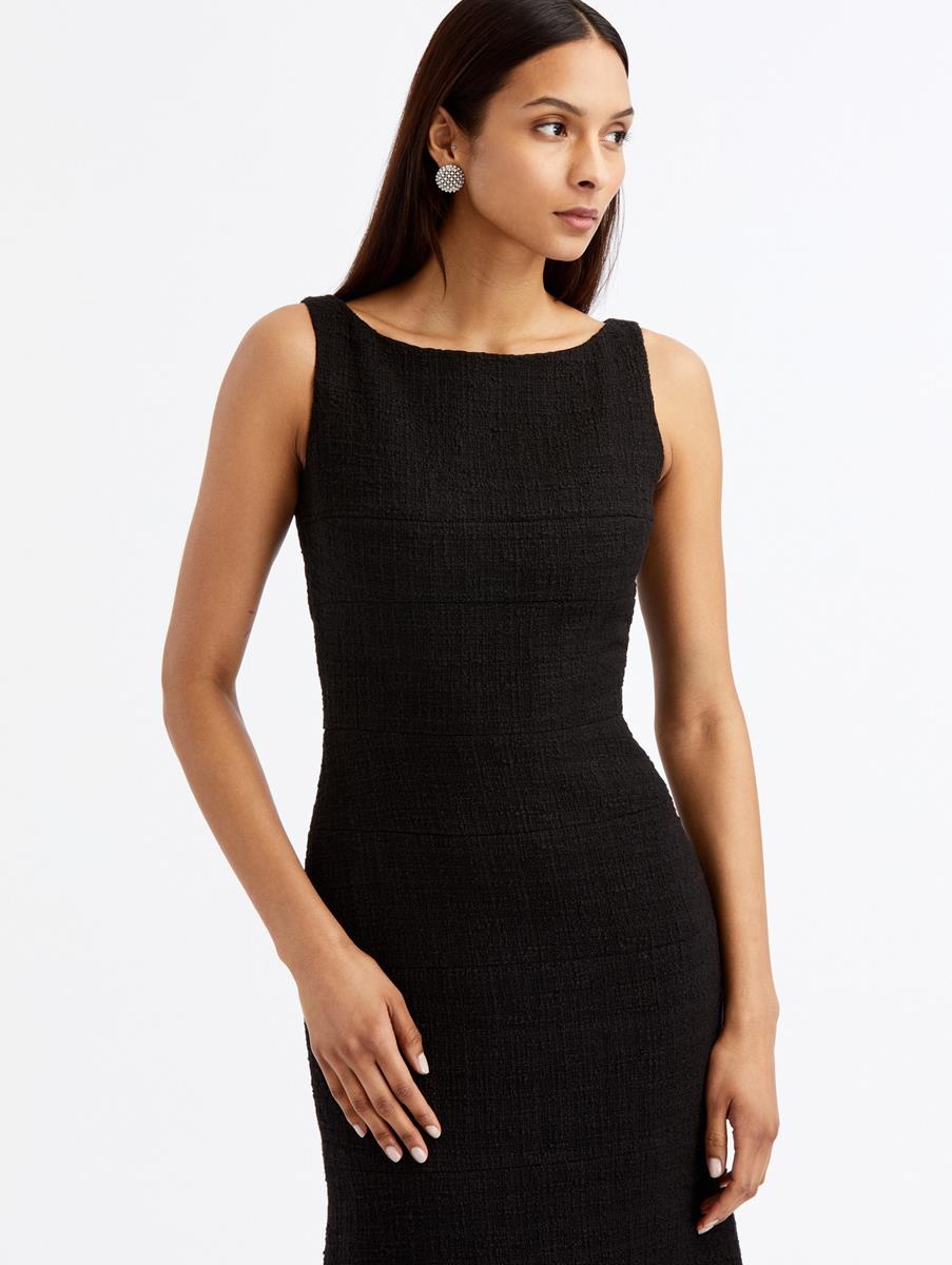 TWEED FLARE TEA LENGTH DRESS - 3