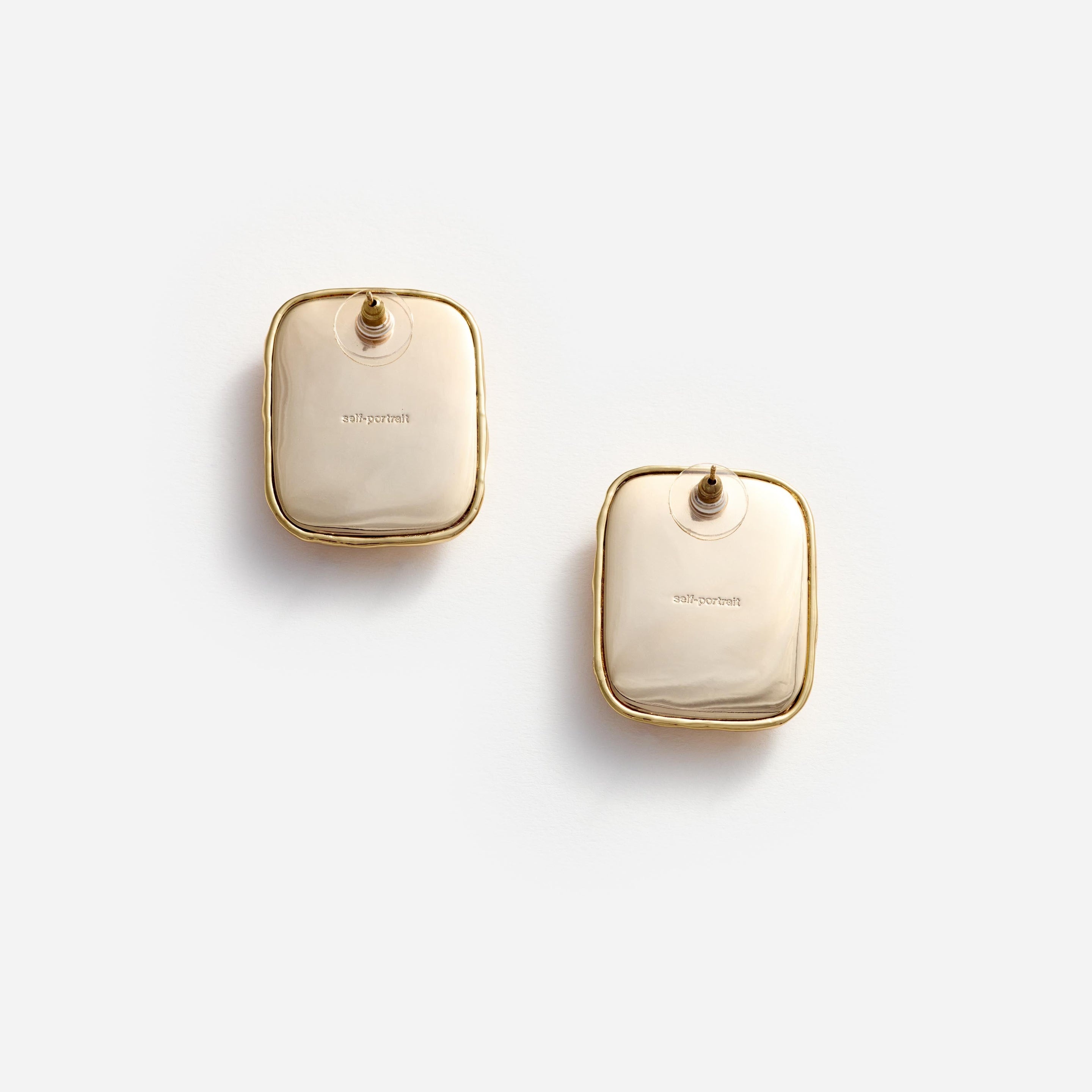 Mottled Gold Pearl Earrings - 2