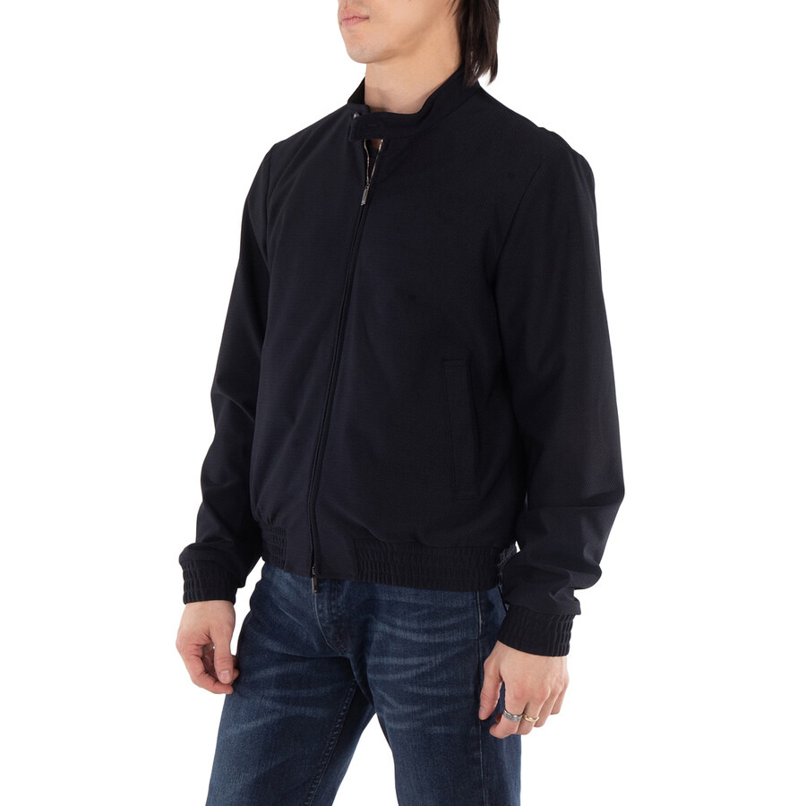 Emporio Armani Micro Pattern Guru Collar Blouson - 2